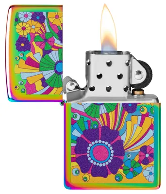Produktbild von Zippo Sturmfeuerzeug Vintage Flowers Multicolor Nachfüllbar Windfest