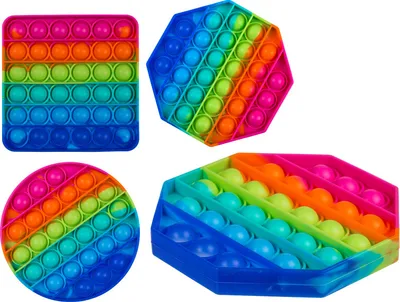 Produktbild von Fidget Pop Toy Rainbow Anti Stress Bubble Pop Trend Push it geometrische Form
