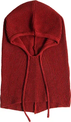 Produktbild von Strickmütze, einfarbig, verstellbarer Kapuzenschal mit Kordelzug, winddicht, warm, elastisch, Thermomütze