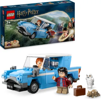 Produktbild von LEGO Harry Potter Fliegender Ford Anglia, baubares Spielzeug-Auto für Kinder, Geschenk für Jungs, Mädchen und alle Fans ab 7 Jahren, Set mit 2 Mini-Figuren inkl. Ron Weasley für Rollenspiele 76424