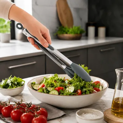 Produktbild von Camolo Grillzange Salatzange mit Antihaft-Enden Silikon 30 cm