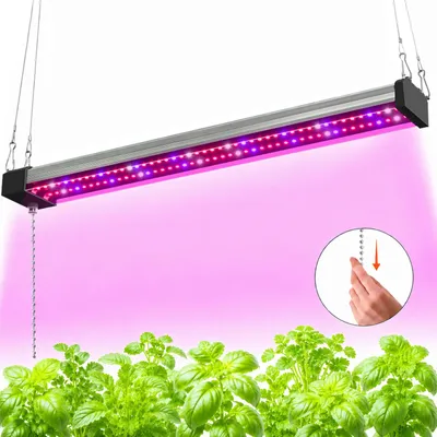 Produktbild von LED Pflanzenlampe Vollspektrum Zimmerpflanzen Gewächshaus Wachstumslampe Grow Lampe mit Kettenschalter, 96LEDs 50cm