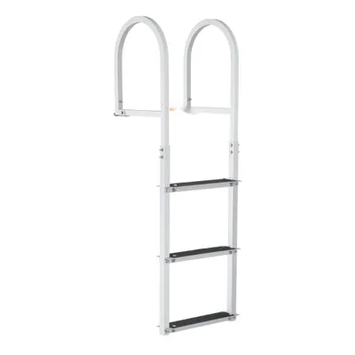 Obrázok produktu pre Prístavný rebrík 3 odnímateľné stupne pre člny/jazierka/bazény - nosnosť 227 kg - pontónový rebrík na čln - hliníková zliatina - 8 cm široké stupne - protišmyková gumová podložka