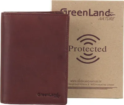 Produktbild von GreenLand Nature Leder Ausweisetui Passport / Document Case Bordeaux weinrot