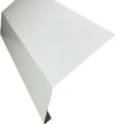 Produktbild von Traufblech 1 m aus Aluminium weiß RAL 9010 - Zuschnitt - 25,0 cm - Siehe Skizze