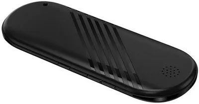 Image de Enceinte Bluetooth portable noire pour la nuit, dotée de deux haut-parleurs, d'un porte-carte et d'une fonction minuterie.