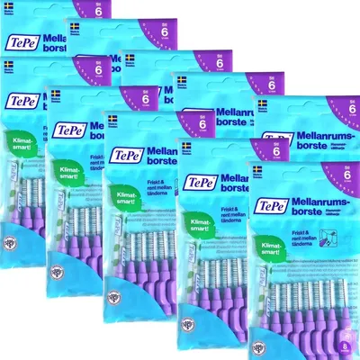 Produktbild von 10x TePe Original Interdentalbürsten - 1,1 mm lila - 10x 8 Stück