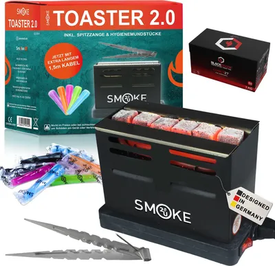 Image de Allume-charbon électrique 800 W Toaster 2.0 – avec 8 kg de charbon naturel Blackcoco's 26 | Appareil de chauffage pour charbon de barbecue