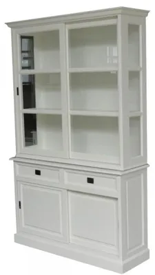 Produktbild von Großer Shabby Chic Landhaus Stil Schrank mit 2 Türen und 2 Schubladen - Buffetschrank - Schrank Esszimmer