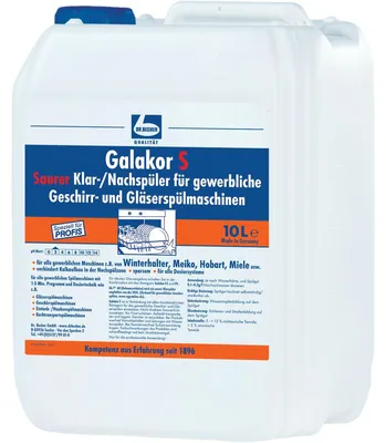 Produktbild von 1 "Dr. Becher" Galakor S Saurer Klar-/Nachspüler 10 l für gewerbl. Geschirrspülmaschinen