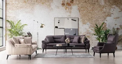 Produktbild von Moderne Sofagarnitur Beige Couch Polster Set Sitzpolster Wohnzimmer 3+3+1