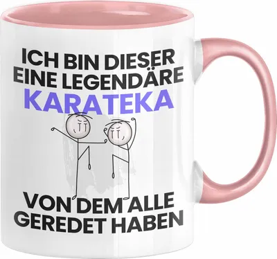 Produktbild von Karateka Geschenk Tasse Lustige Geschenkidee Geburtstag für Karateka Ich Bin Dieser Legendäre Karateka Von Dem Alle Geredet Haben Kaffee-Becher (Rosa)