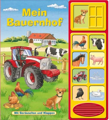 Obrázok produktu pre Mein Bauernhof - Klappen-Geräusche-Buch mit 10 Sounds - Klappenbuch mit Soundeffekten