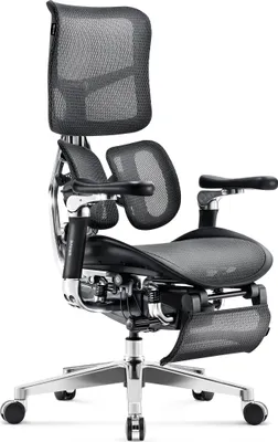 A studio shot of an ergonomic office chair.