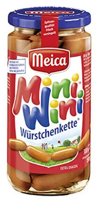 Zdjęcie produktu dla Meica Mini Wini łańcuszek parówkowy extra chrupiący bez barwnika 380g