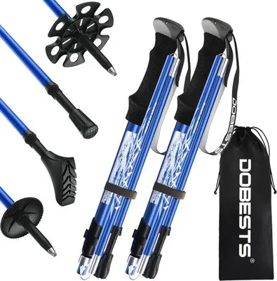 Produktbild von Famanu Nordic Walking Stöcke - Leichtgewicht, verstellbar von 110-130 cm