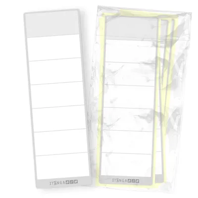 Produktbild von itenga 10x Ordneretikett Hellgrau Rückenetikett zum Aufkleben 6,0 x 19,0 cm aus Haftpapier