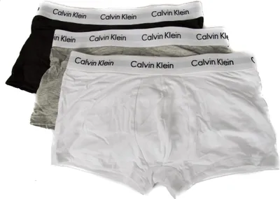 Image de Paquet de 3 boxeur homme tripack CK CALVIN KLEIN article U2664G LOW RISE TRUNK, M, Cotone 95%,Elastan 5%
