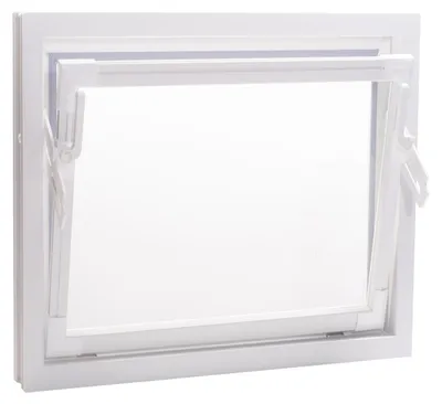 Produktbild von ACO 50x50cm Nebenraumfenster Fenster Kippfenster weiß Kellerfenster Einfachglas