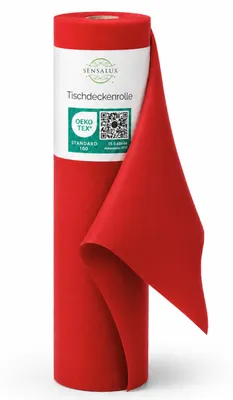 Produktbild von Sensalux Tischdeckenrolle, 1m x 25m Rot