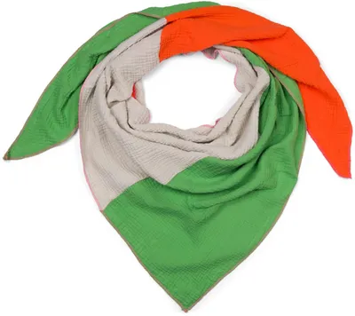 Image de styleBREAKER : Écharpe triangulaire en mousseline pour femmes, 3 couleurs | Foulard en coton pastel pour le printemps et l'été | Écharpe triangulaire légère en tissu de mousseline | Fabriqué en Italie