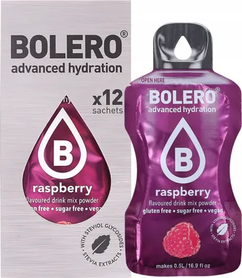 Produktbild von Bolero Sticks (12x3g) Raspberry - Intra- & Post-Workout - Intra-Workout