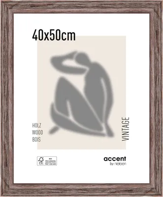 Produktbild von accent by nielsen Holz Bilderrahmen Vintage, 40x50 cm, Braun