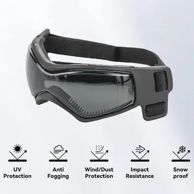 Produktbild von Hundebrille für kleine und mittelgroße Hunde - UV-beständig, wasser- und winddicht