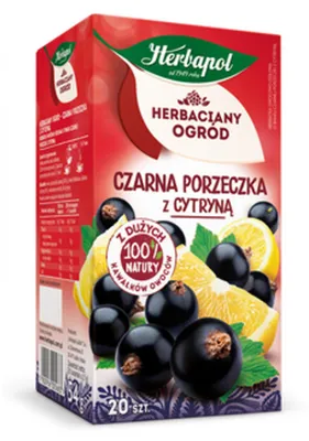 Zdjęcie produktu dla Herbaciany Ogród herbatka owocowa czarna porzeczka z cytryną 20tb/54g