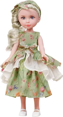 Produktbild von Pädagogische Puppe mit langen Haaren Spielzeug Realistische Grüne 36 cm