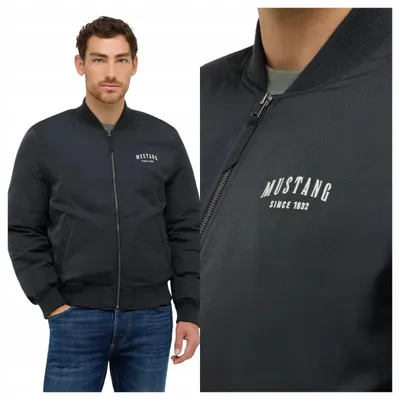Immagine prodotto di Mustang | Giacca invernale da uomo Byron, nera, modello bomber, vestibilità regular, imbottita, calda, casual, taglia XL