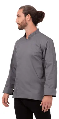 Kochjacke Lansing für Herren, 5XL, Grau, belüftet