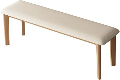 Imagen del producto de Banco tapizado para cocina, banco tapizado para comedor, banco para pasillo, banco para zapatos, banco de madera maciza, banco para la cama, ideal para dormitorio, comedor, sala de estar o recibidor (140 cm / 55 cm)