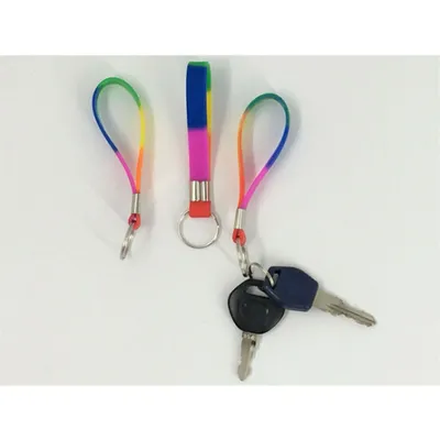 Productafbeelding van LGBT+-vlag sleutelhanger van siliconen