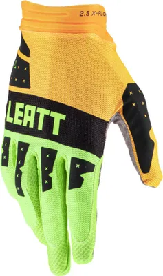 Image de Gants de motocross Leatt 2.5 X-Flow Contrast, noir/vert/jaune, 2XL