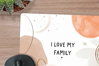 Produktbild von MuchoWow® Mauspad Mousepad Zitate - Ich liebe meine Familie - Sprichwörter - Familie 23x19 cm - Mousepads - Maus Mat - Pad - Mausunterlage - Schreibtischunterlage - Mauspad