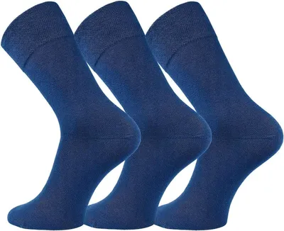Produktbild von FussFreunde 6 Paar Baumwoll-Socken mit breitem Komfort Piqué-Bund, Jeans, Größe 43-46