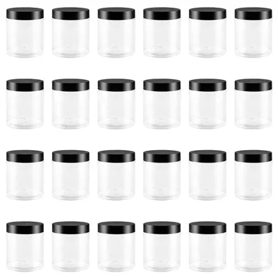 Image de Lot de 24 boîtes en plastique transparentes de 250 ml avec couvercle