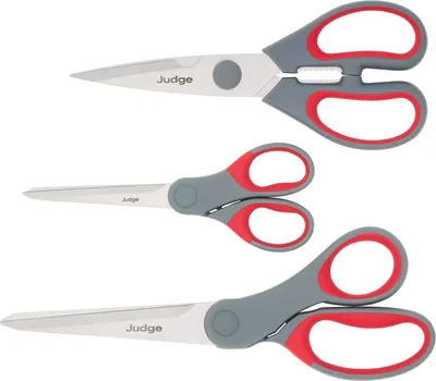 Produktbild von Judge Küchenschere-Set, 3-teilig, Edelstahl, silber/grau/rot