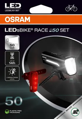 Immagine prodotto di Set di luci Osram LEDs Bike Race 50 LUX ricaricabile