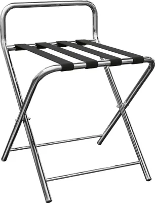 Produktbild von 2er-Set WILSON | Kofferständer | Chrom | + Wandschutz | Ablage Bock Gepäck