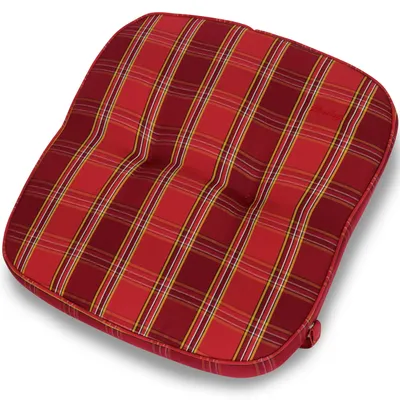 Produktbild von Herlag Hockerauflage Tilly 55x50x7cm Rot Kariert Fleckschutz