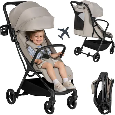 Produktbild von Lionelo Agia Kinderwagen Buggy kompakt faltbar Auto Fold bis 22 kg Beige