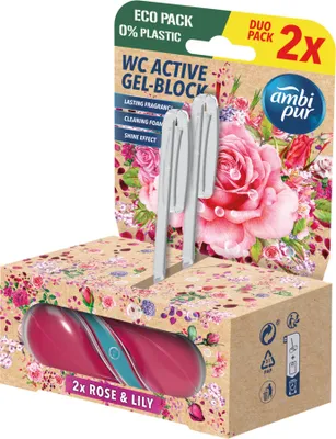 Zdjęcie produktu dla Zawieszka do WC AMBI PUR Rose & Lily Duo Pack 2x 45 g