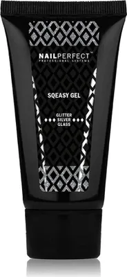 Image de NailPerfect Sqeasy Gel pailleté Silver Glass 60gr