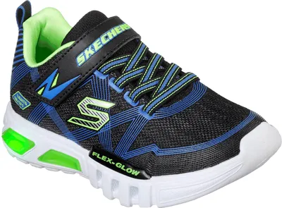 Image de Skechers Flex-Glow - Noir / Citron vert Polyester Taille : 29 Normal