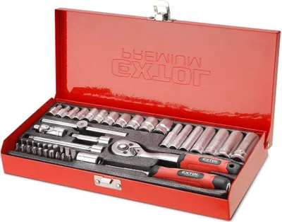 Produktbild von Zestaw nasadek EXTOL PREMIUM 8818360 45szt 1/4"