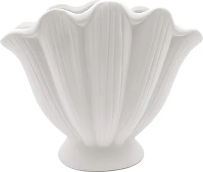 Produktbild von Muschel-Keramikvase, getrocknete Blumen, handgefertigte Vase für Heimdekoration