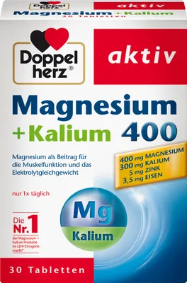 Produktbild von Doppelherz | Magnesium+Kalium 400 | 30 Tabletten