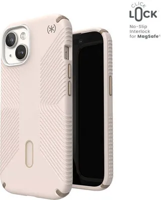 Produktbild von Speck Presidio2 Griff ClickLock & Magsafe - Etui iPhone 15 / iPhone 14 / iPhone 13 (Bleiche Knochen / Erbstück Gold / Haselnussbraun)